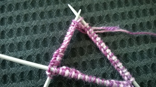 Knitting in the round on 4 needles.